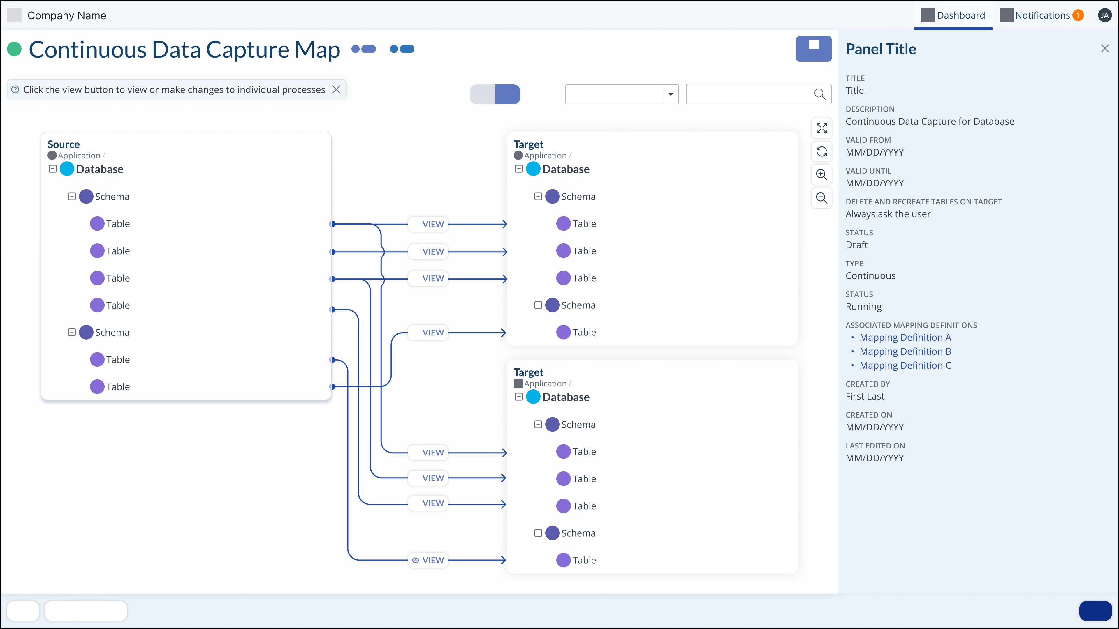 Continuos Data capture map