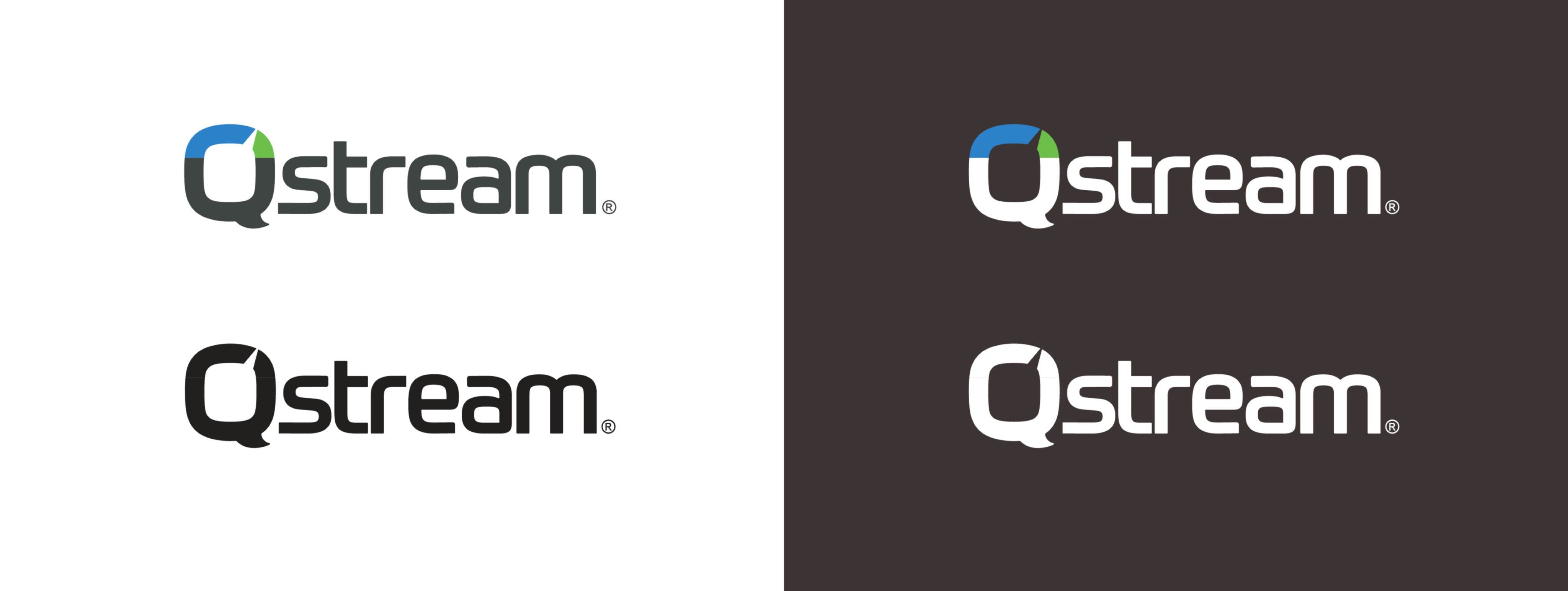 Qstream logo designs