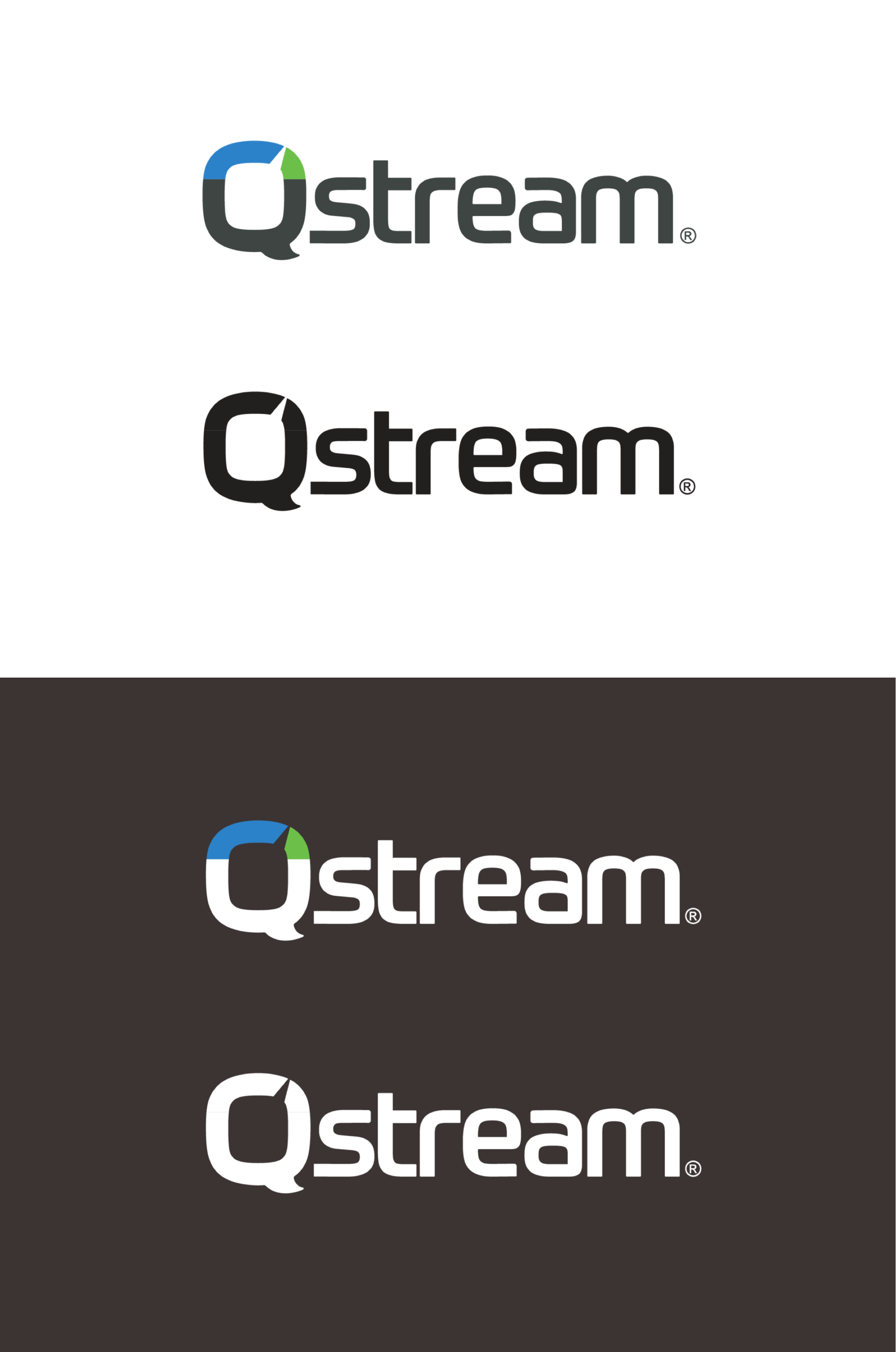 Qstream logo designs